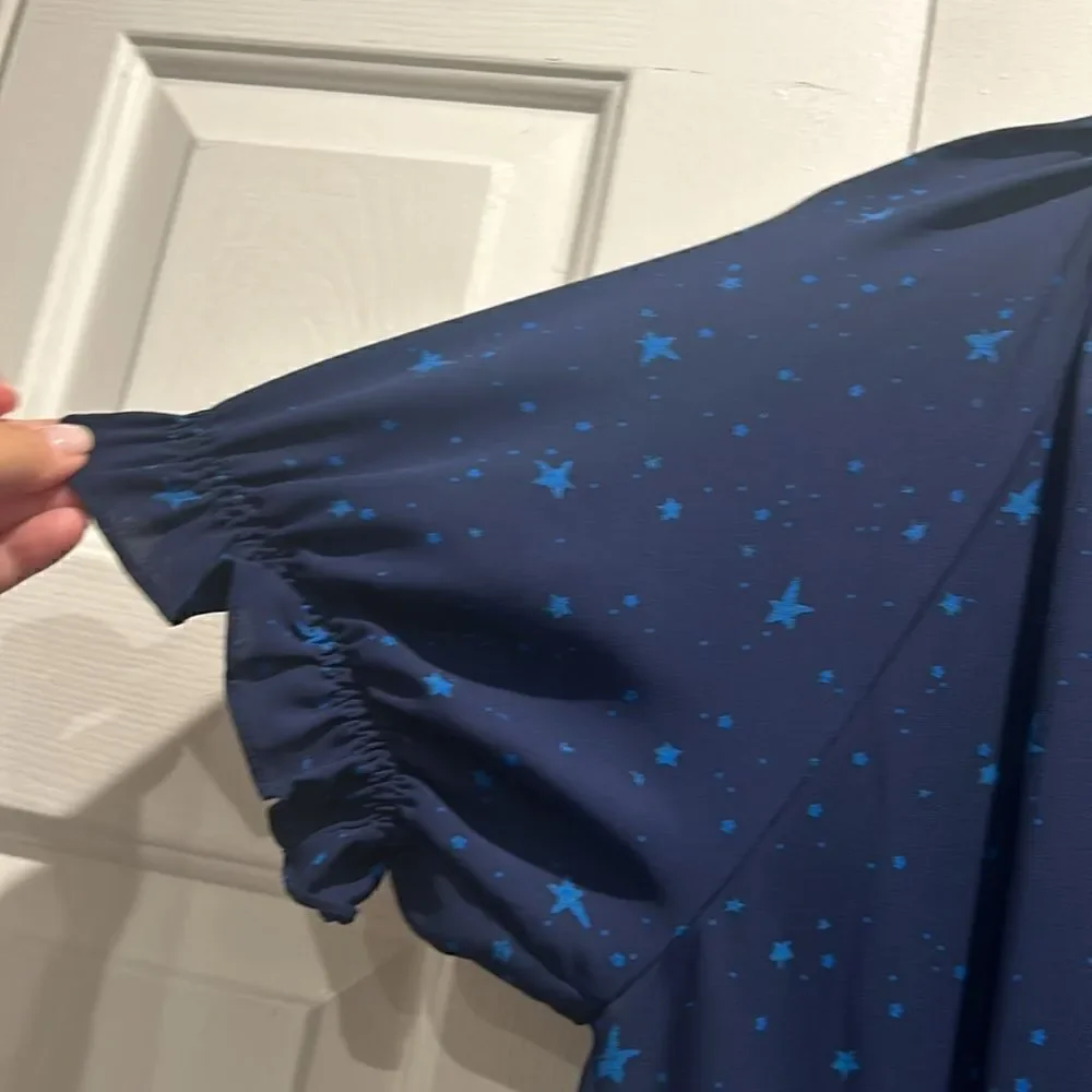 Decker Navy Star Dress, Size Large